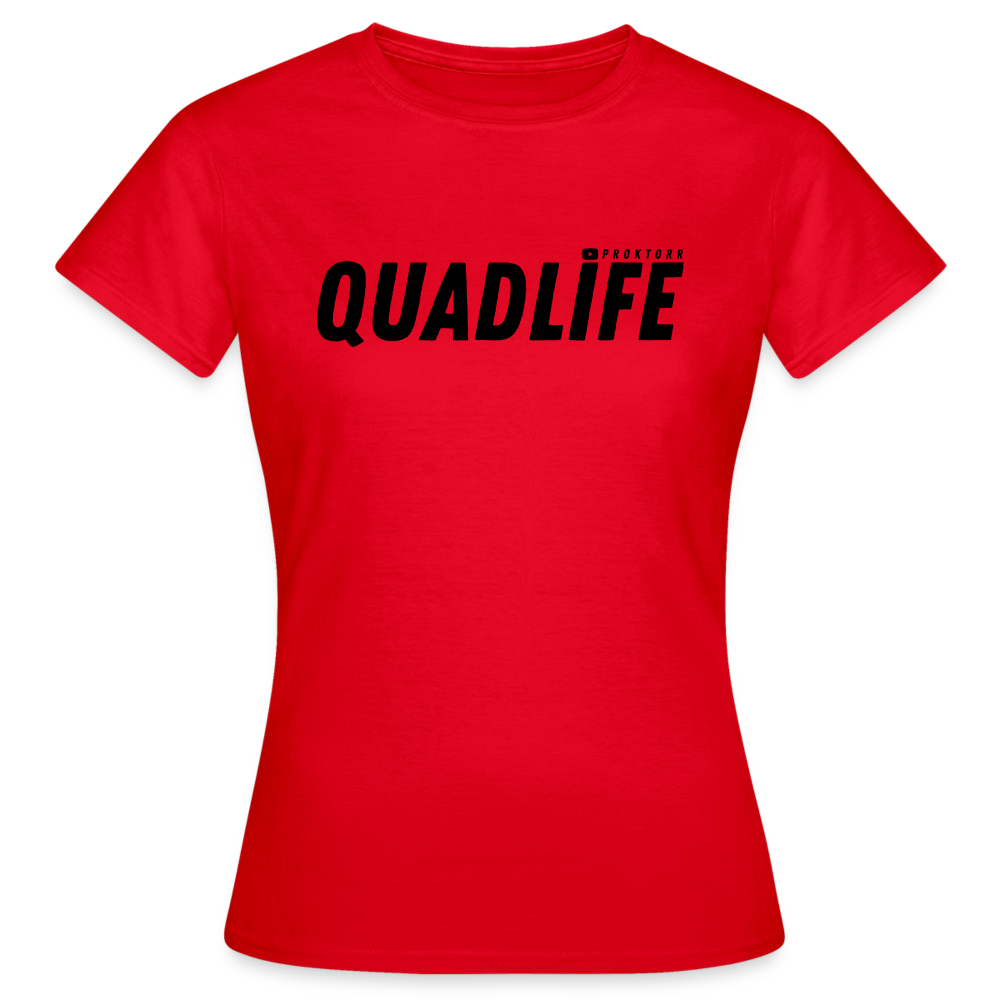 T-shirt QUADLIFE (logo noir) - rouge