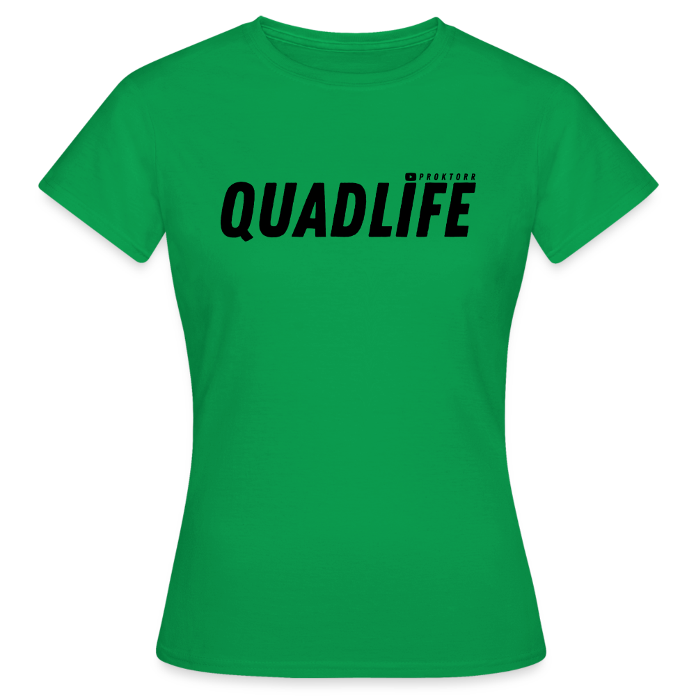 T-shirt QUADLIFE (logo noir) - vert