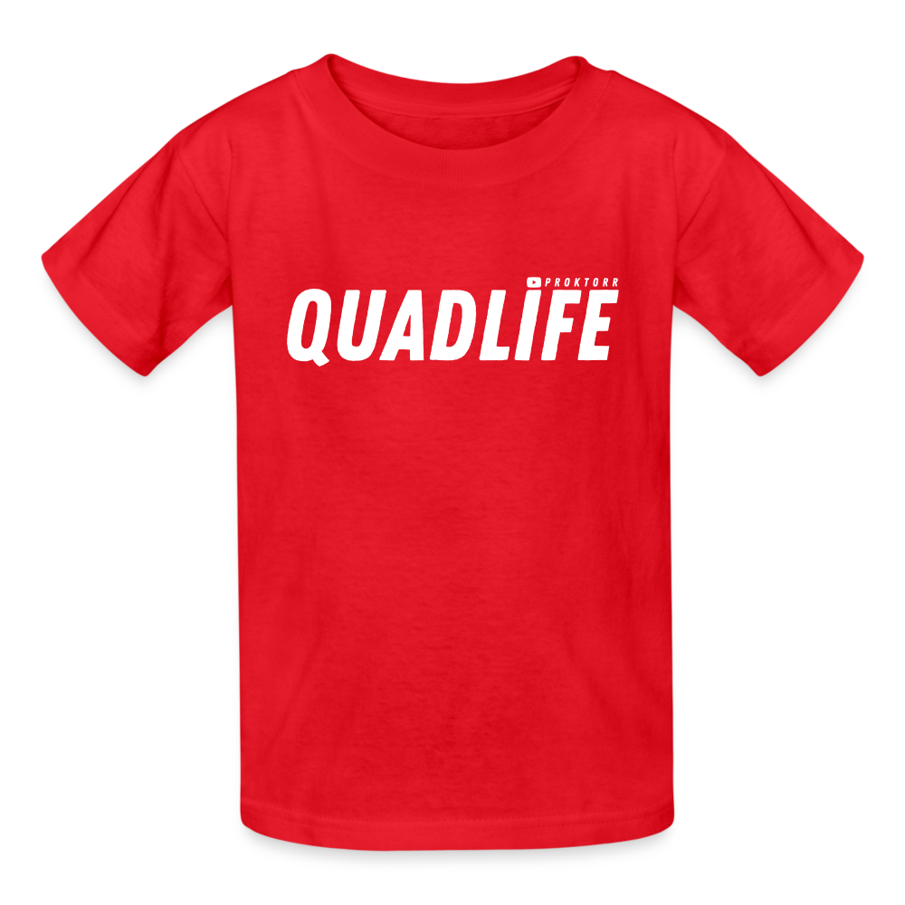 T-shirt QUADLIFE (logo blanc) - rouge