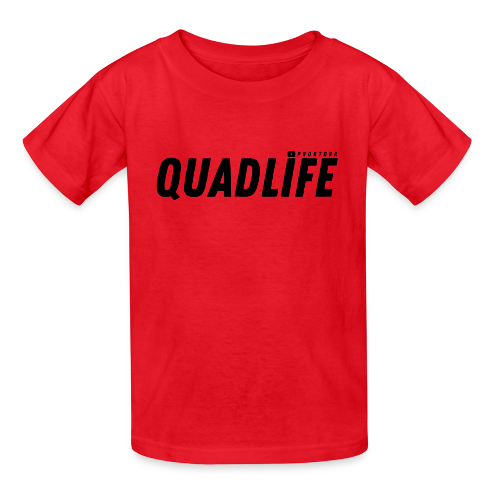 T-shirt QUADLIFE (logo noir) - rouge